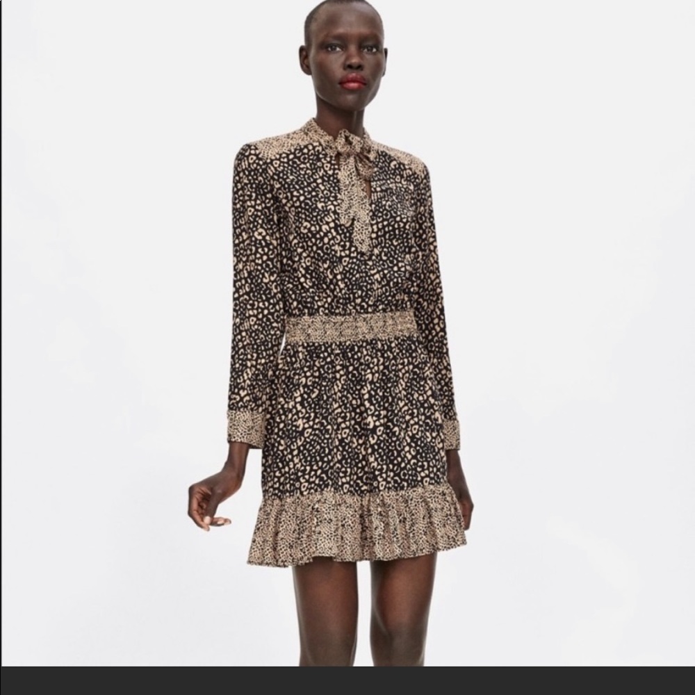 Zara leopard dress size XS